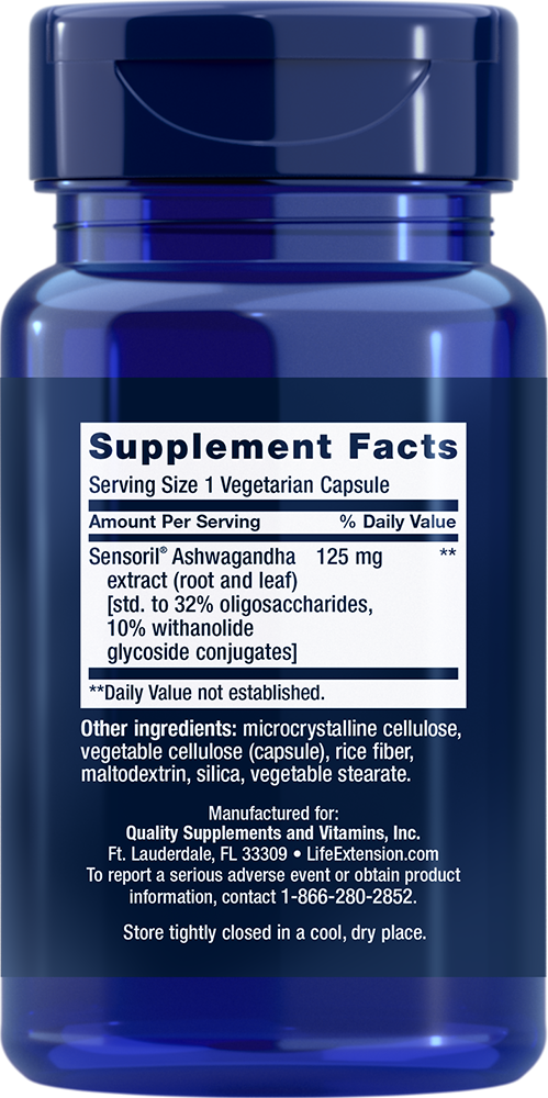 Optimized Ashwagandha - Vitamins & Dietary Supplements > Blended Vitamin & Mineral Supplements - Life Extension - YOUUTEKK