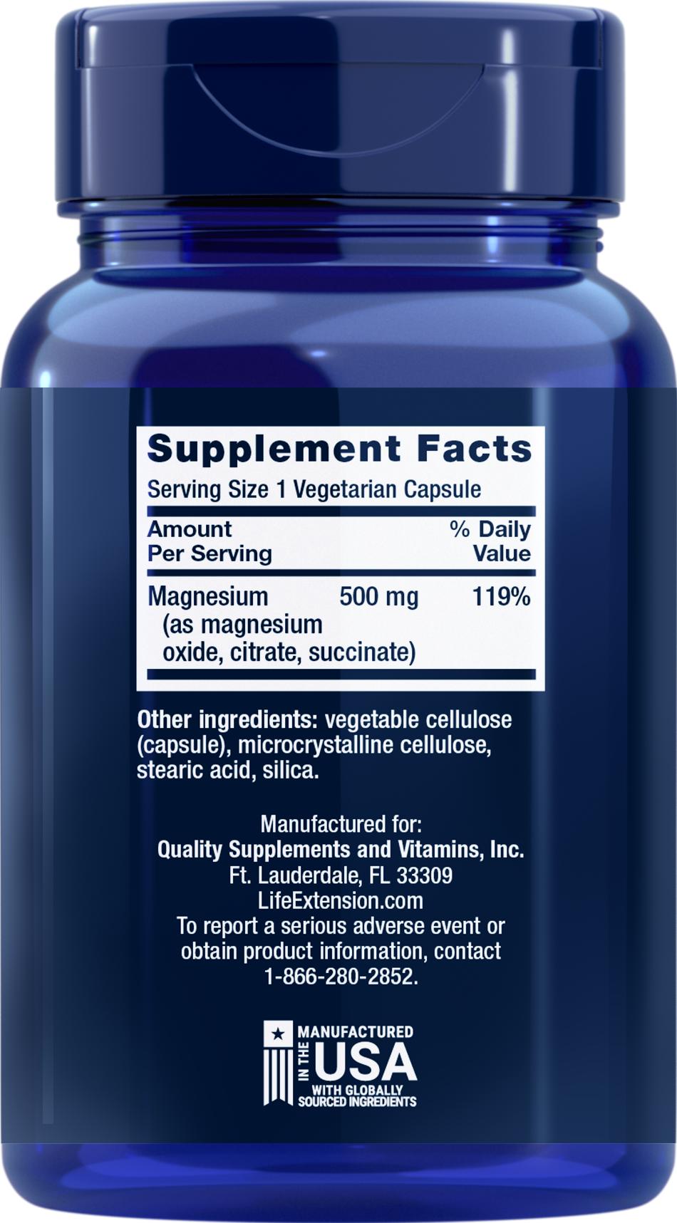 Magnesium Caps 500mg - Mineral Supplements > Magnesium Mineral Supplements - Life Extension - YOUUTEKK