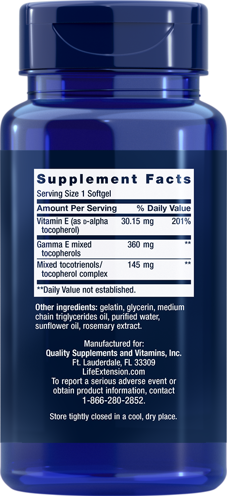 Gamma E Mixed Tocopherols & Tocotrienols - Vitamin Supplements > Vitamin E Supplements - Life Extension - YOUUTEKK