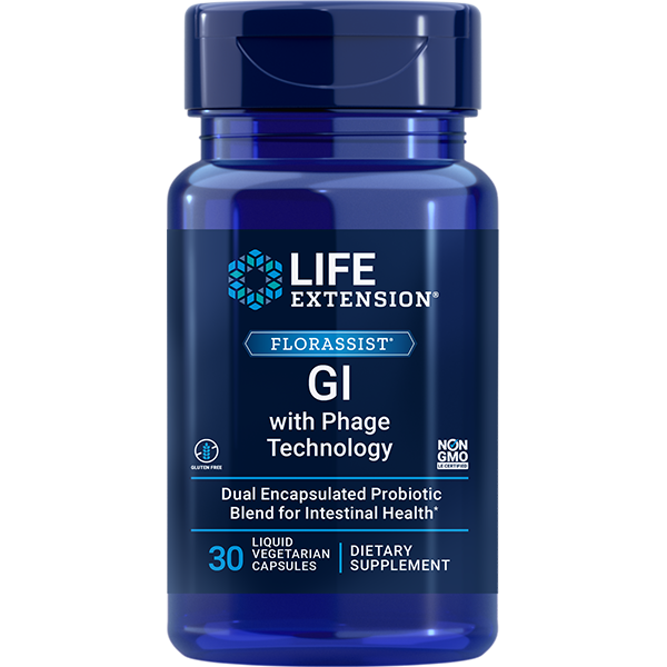 FLORASSIST® GI with Phage Technology - Digestive Nutritional Supplements > Prebiotic Nutritional Supplements - Life Extension - YOUUTEKK