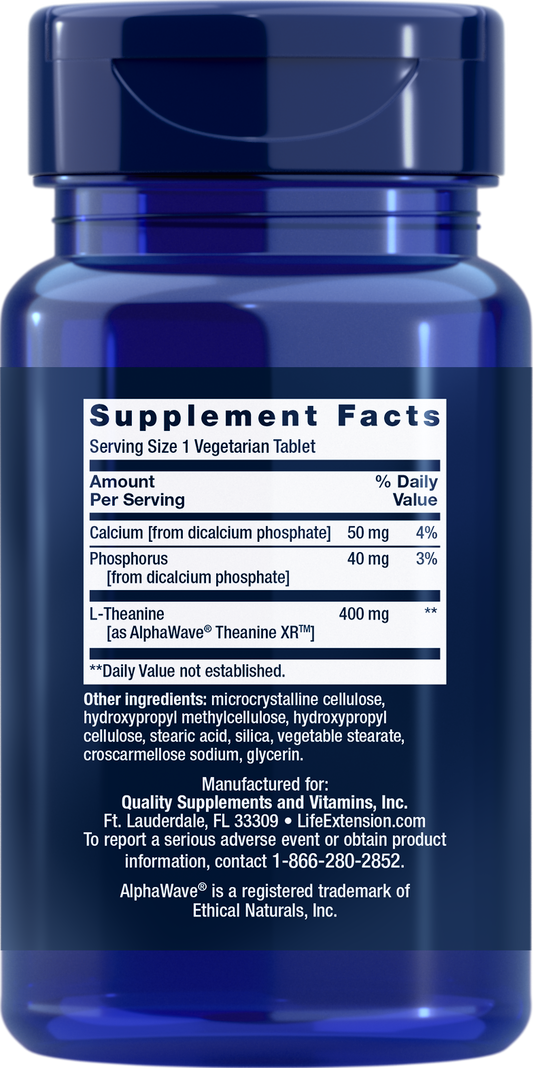 Theanine XR™ Stress Relief - Vitamins & Dietary Supplements > Blended Vitamin & Mineral Supplements - Life Extension - YOUUTEKK