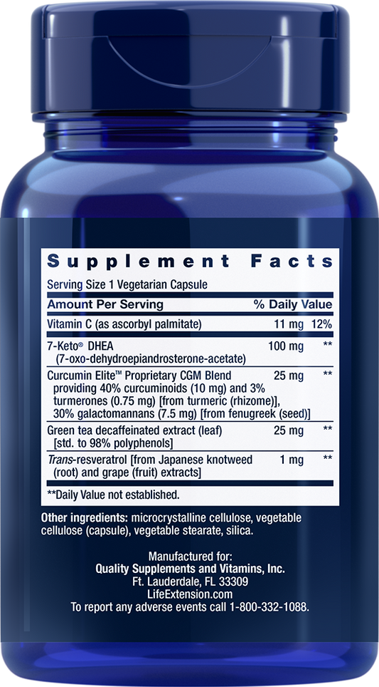 7-Keto® DHEA Metabolite - Sports Nutrition Fat Burners & Thermogenics > 7-Keto Nutritional Supplements - Life Extension - YOUUTEKK