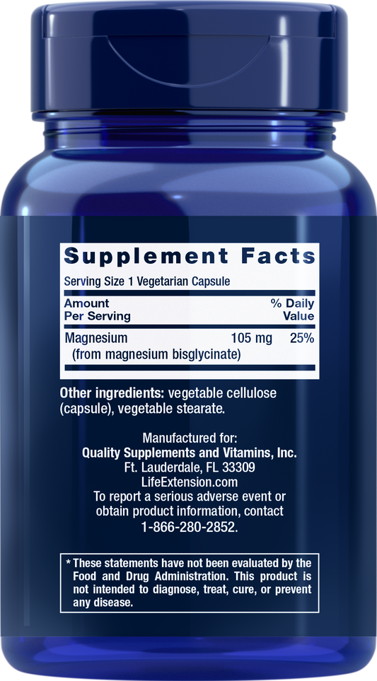 Magnesium Glycinate - Mineral Supplements > Magnesium Mineral Supplements - Life Extension - YOUUTEKK