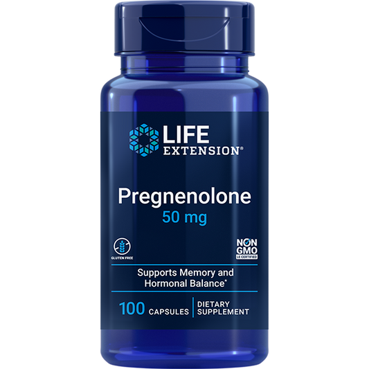 Pregnenolone 50 mg - Vitamins & Dietary Supplements > Blended Vitamin & Mineral Supplements - Life Extension - YOUUTEKK