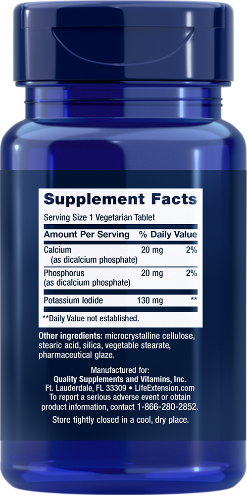 Potassium Iodide Tablets - Mineral Supplements > Potassium Mineral Supplements - Life Extension - YOUUTEKK
