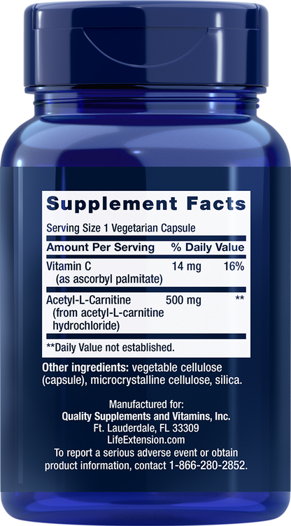 Acetyl-L-Carnitine 500mg - Supplements - Life Extension - YOUUTEKK