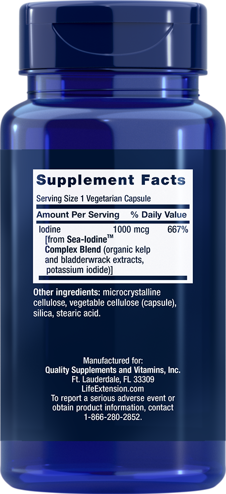 Sea-Iodine™ - Mineral Supplements > Iodine Mineral Supplements - Life Extension - YOUUTEKK