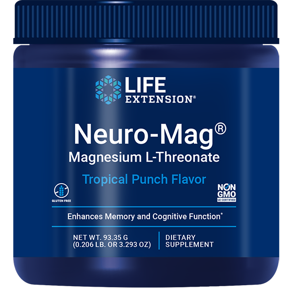 Neuro-Mag® Magnesium L-Threonate (Tropical Punch) - Health & Household > Magnesium Mineral Supplements - Life Extension - YOUUTEKK