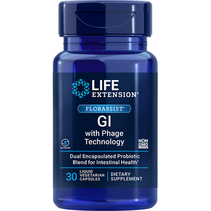 FLORASSIST® GI with Phage Technology - Digestive Nutritional Supplements > Prebiotic Nutritional Supplements - Life Extension - YOUUTEKK
