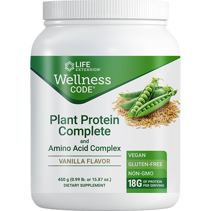 Wellness Code® Plant Protein Complete & Amino Acid Complex (Vanilla) - Health & Household > Sports Nutrition Products - Life Extension - YOUUTEKK
