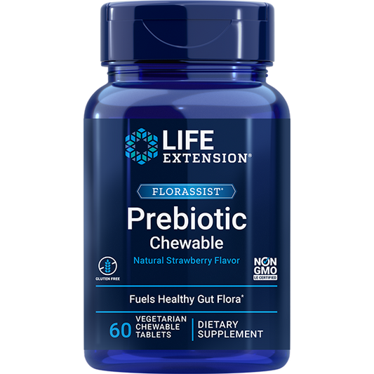 FLORASSIST® Prebiotic Chewable (Strawberry) - Vitamins & Dietary Supplements > Probiotic Nutritional Supplements - Life Extension - YOUUTEKK