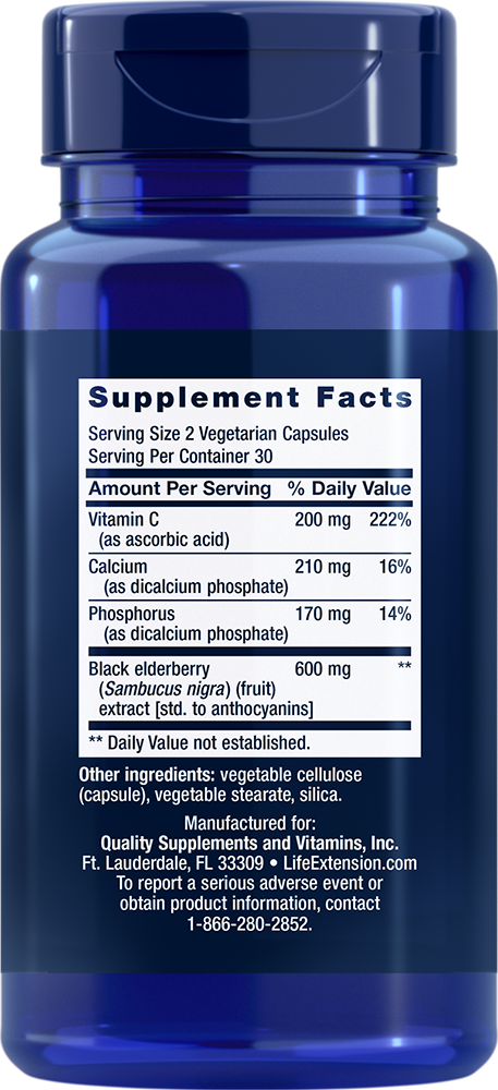 Black Elderberry + Vitamin C - Herbal Supplements > Elderberry Herbal Supplements - Life Extension - YOUUTEKK