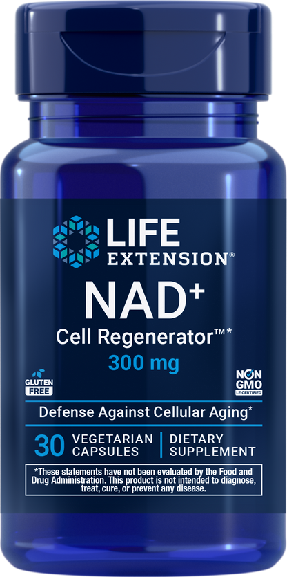 Life Extension NAD+ Cell Regenerator supplement bottle on a white background