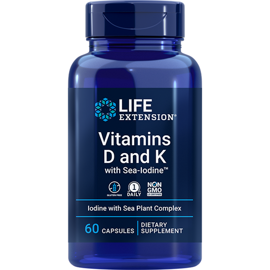 Vitamins D and K with Sea-Iodine™ - Vitamin Supplements > Vitamin D Supplements - Life Extension - YOUUTEKK