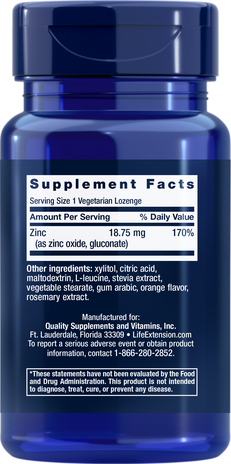 Zinc Lozenges Citrus Orange 2-pack - Mineral Supplements > Zinc Mineral Supplements - Life Extension - YOUUTEKK