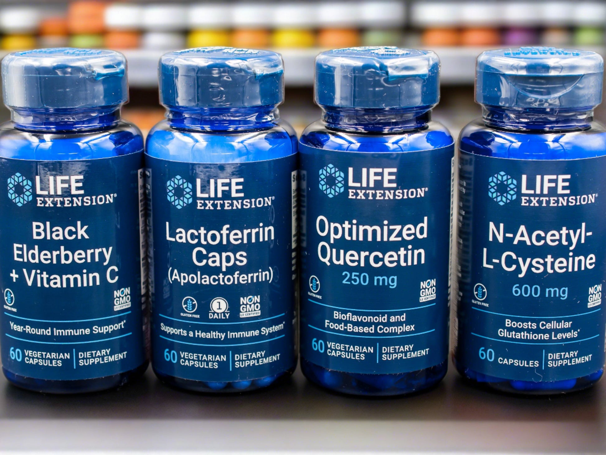 Life Extension MAXIMMUNE Bundle: Black Elderberry, Lactoferrin, Quercetin & NAC - Immune Health > NAC Supplement - Life Extension - YOUUTEKK