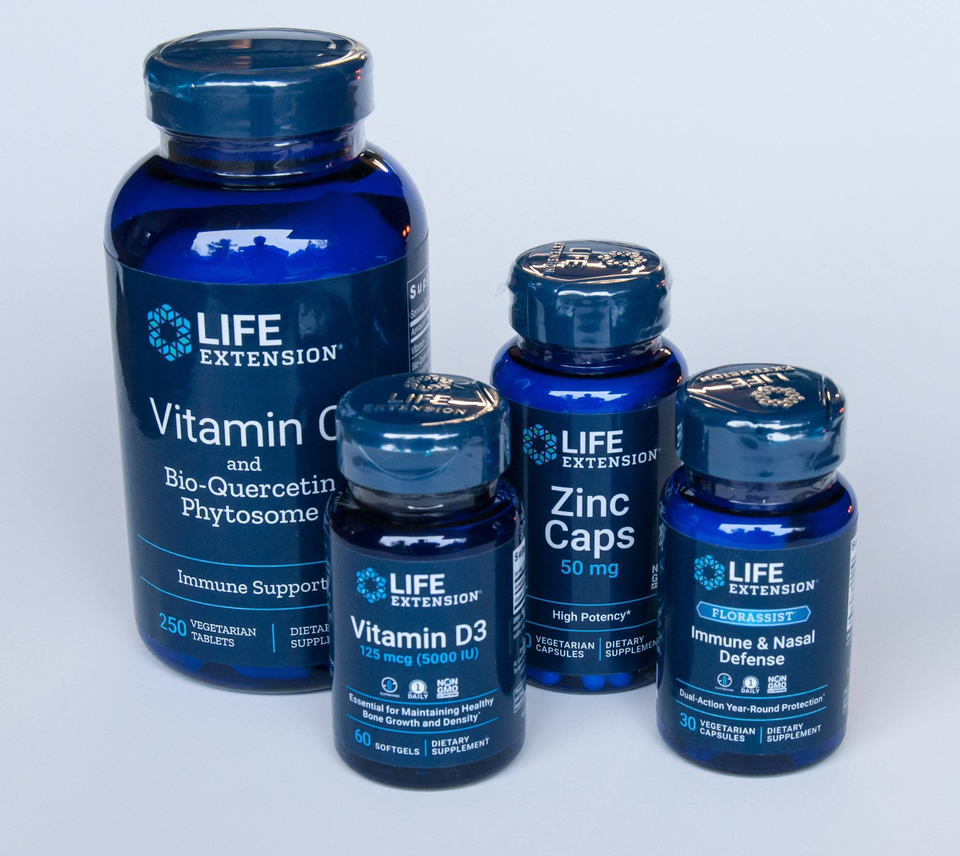 Life Extension Immune System Booster Bundles: Options with Vitamin D3, C & Zinc Immune Support Life Extension QUATIMM 