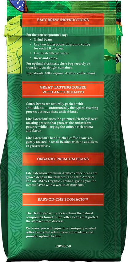 Life Extension Rainforest Blend Whole Bean Coffee Food & Beverage Life Extension 